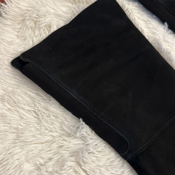Stuart Weitzman Black Suede Over the Knee Foldover Boots women’s 6 - Picture 12 of 12
